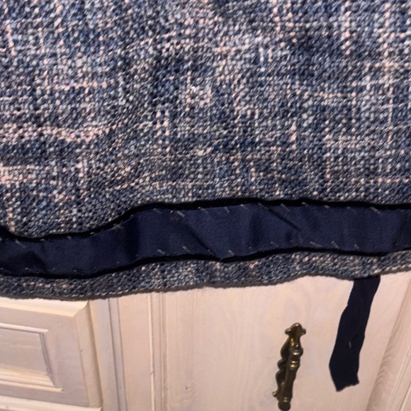 Prada Blue and Tan Wool Pencil Skirt - Picture 6 of 17